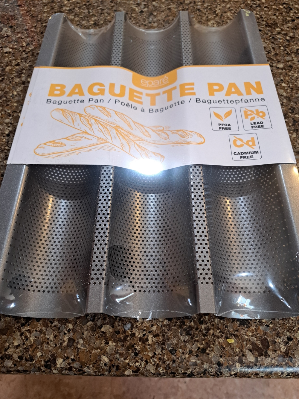 Eparé Perforated Baguette Pan - Silver